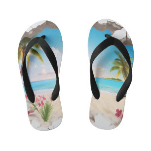 Children's Tropical Vibe Flip Flops