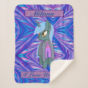 Children's Unicorn - I Love Unicorns Sherpa Blanket