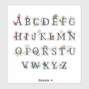 CHILDREN'S VINYL STICKER : ALPHABET CHART