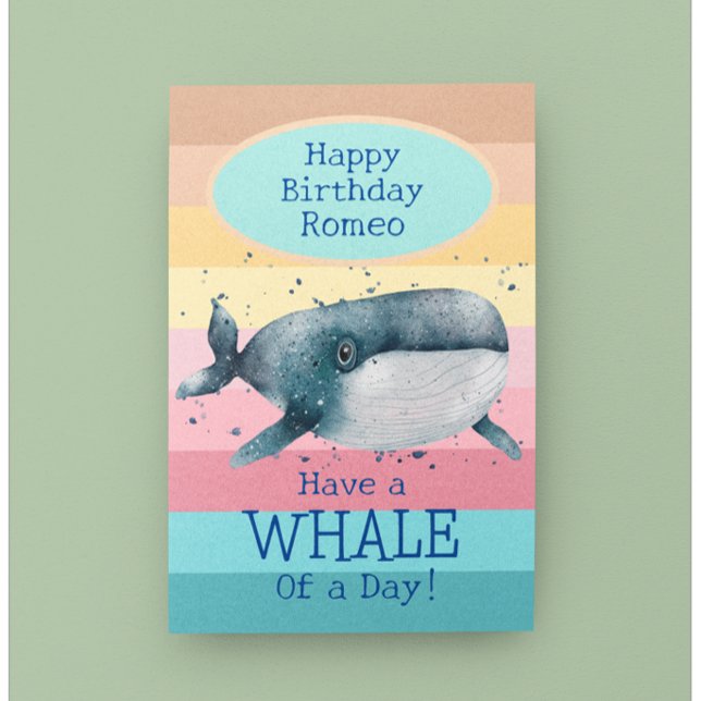 Childrens Whale Birthday Card (Creator Uploaded)