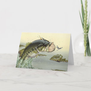 Children's Winning Artwork: largemouth bass Holiday Card