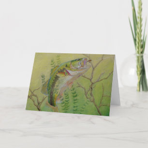 Children's Winning Artwork: largemouth bass Holiday Card