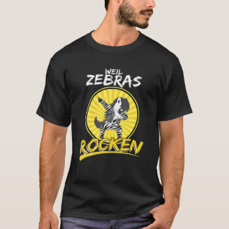 Children's Zebra Because Zebras Rock Cool Dab Zebr T-Shirt