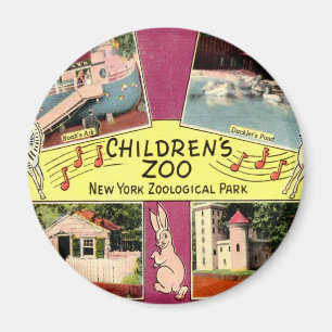 Children's Zoo, Bronx Zoo, NY Vintage Magnet