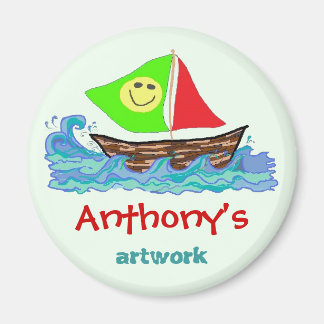 Child's Artwork Personalised Magnet