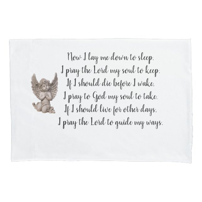 Child's Bedtime Prayer Pillow Case (Front)