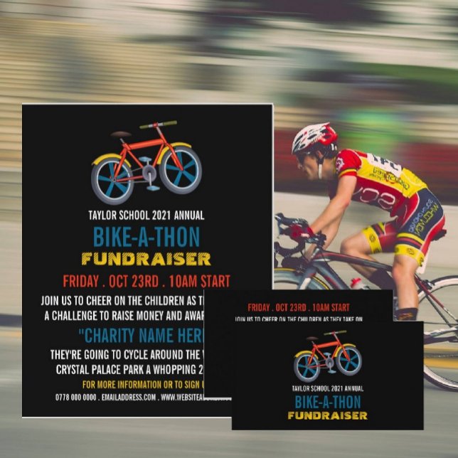 Child's Bike, Children's Charity Bike-a-Thon Event Business Card (Creator Uploaded)