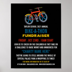 Child's Bike, Children's Charity Bike-a-Thon Event Poster