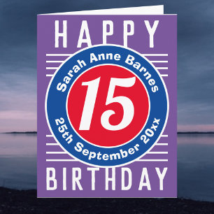 Child's Birthday Card with Age, Name, & Date