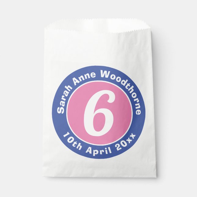 Child's Birthday Party Sweets Favour Bags (Front)