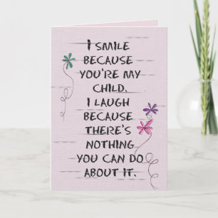 Child's Birthday with glitter flowers Card