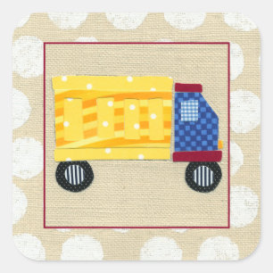 Child's Dump Truck by Chariklia Zarris Square Sticker