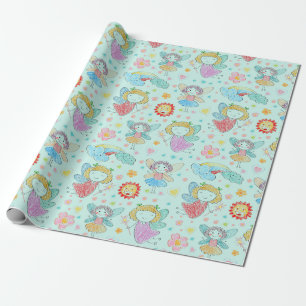 Child's Fairy Doodles Wrapping Paper
