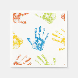 Child's Fingerpaint Handprint Napkin