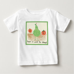 Child's Food Art, Green Baby T-Shirt