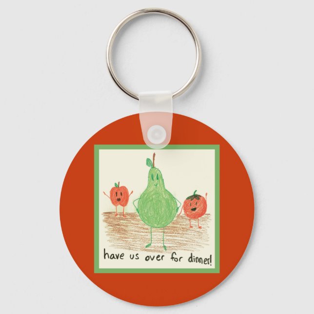 Child's Food Art Key Ring (Front)