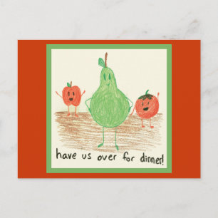 Child's Food Art Postcard