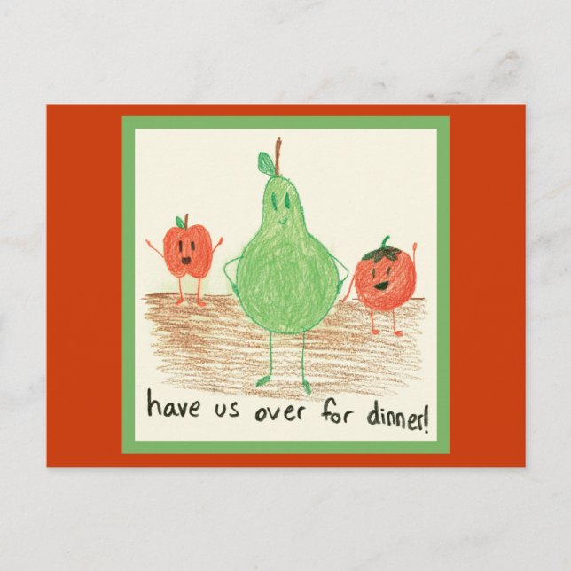 Child's Food Art Postcard (Front)