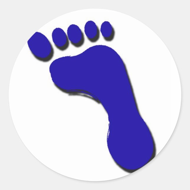 Child's Foot Print Classic Round Sticker (Front)