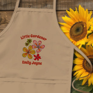 Child's Gardening Apron to Personalise Floral Art