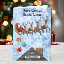 Child's House Address Name Christmas Santa Claus