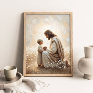 Child's Love, Christian Wall Art, Jesus and Boy, Poster