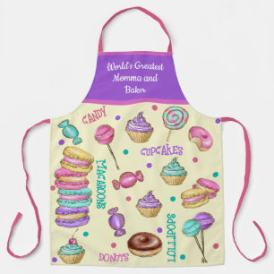 CHILD'S Macaroons Cupcakes, Lollipops and Doughnut Apron