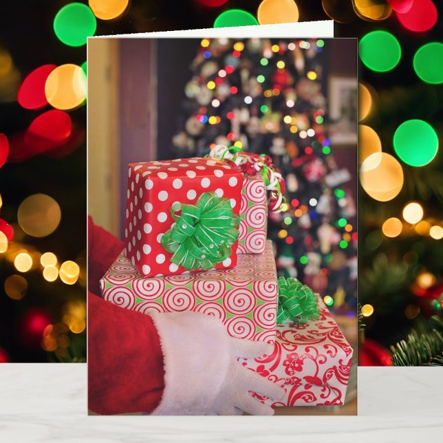 Child's Name Personalise Christmas NO Cursive Holiday Card (Creator Uploaded)
