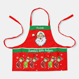 Child's Name Santa's Helper Baking with Mum Apron