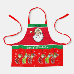 Child's Name Santa's Helper Baking with Mum Apron