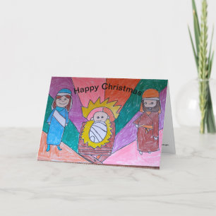 Childs Nativity Religious Christmas Card