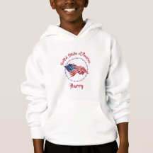 Child's Patriot, USA Flag, With Name,