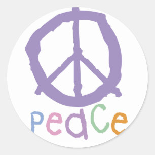 Child's Peace Sign Classic Round Sticker