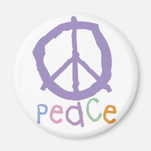 Child's Peace Sign Magnet (Front)
