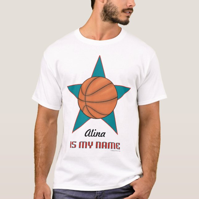 Child's Personalised Basketball T-... - Customised T-Shirt (Front)