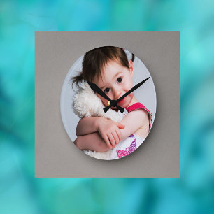 Child's Photo, Boyfriend, Spouse, Mum or Pet Round Clock