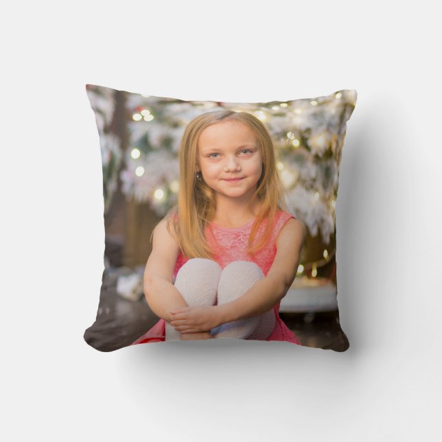 CHILD'S PHOTO CUSTOM Throw Pillow (Front)