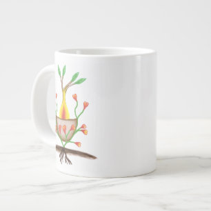 Child's Plant Art Large Coffee Mug