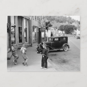 Child's Play in Wisconsin, 1930s Postcard