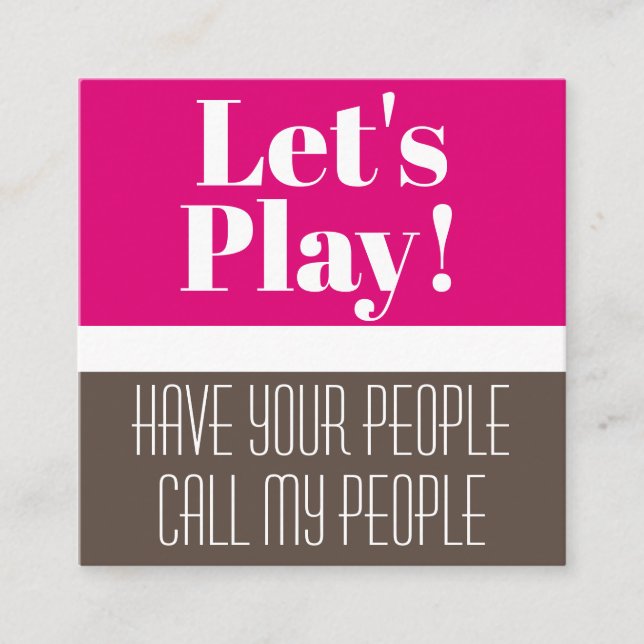 Child's Playdate Card Modern & Pink (Front)