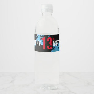 Childs Pool Party Birthday Water Bottle Label