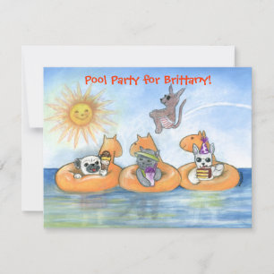 Child's Pool Party Invitation