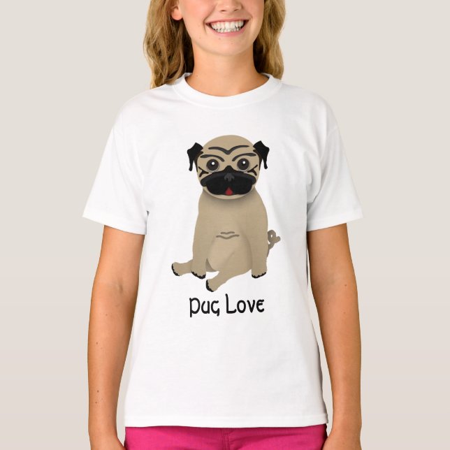 child's pug love T-Shirt (Front)