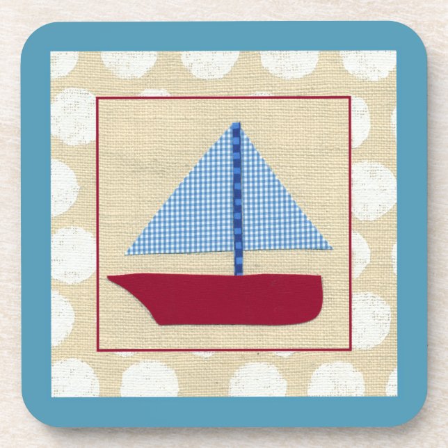 Child's Sailboat by Chariklia Zarris Coaster (Front)