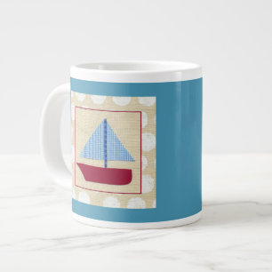 Child's Sailboat by Chariklia Zarris Large Coffee Mug