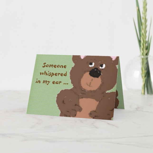 Childs Teddy Bear Get Well Card (Front)