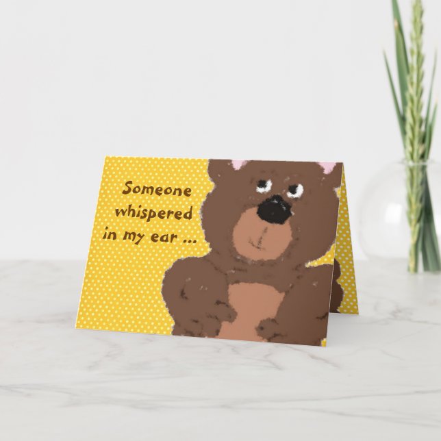 Childs Teddy Bear Get Well Card (Front)