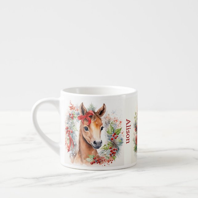 Child's Tiny Tea Cup 3 Cute Baby Animals Add Name (Left)