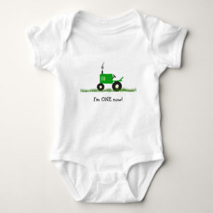 Child's Tractor T-Shirt: Customise Age Baby Bodysuit