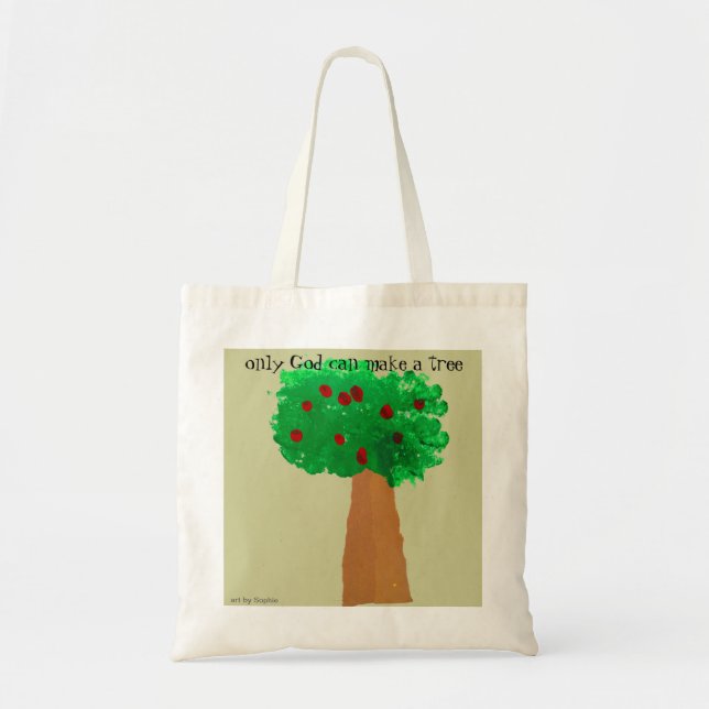Child's Tree Drawing Tote Bag (Front)